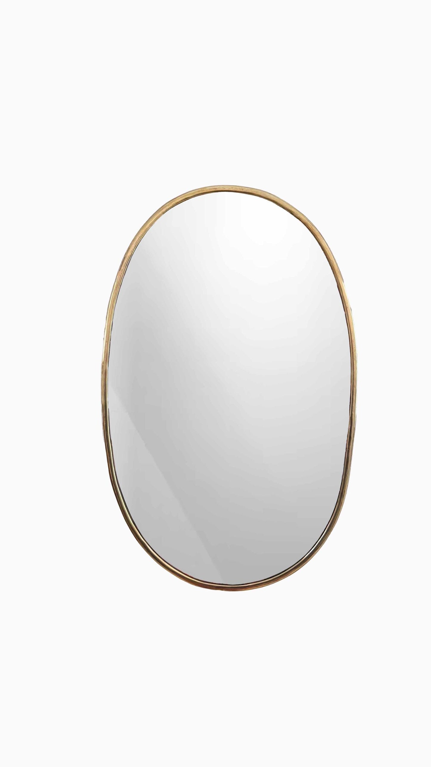 gold oval mirror