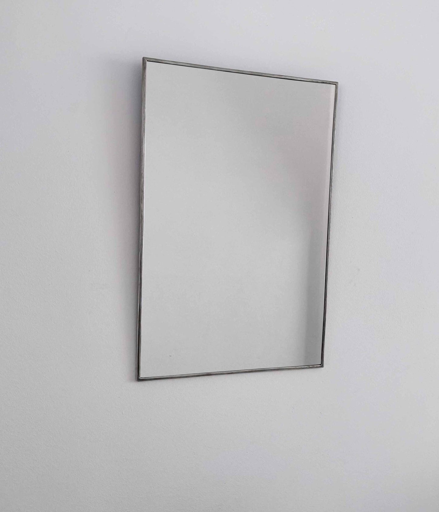 silver Rectangular Wall Mirror