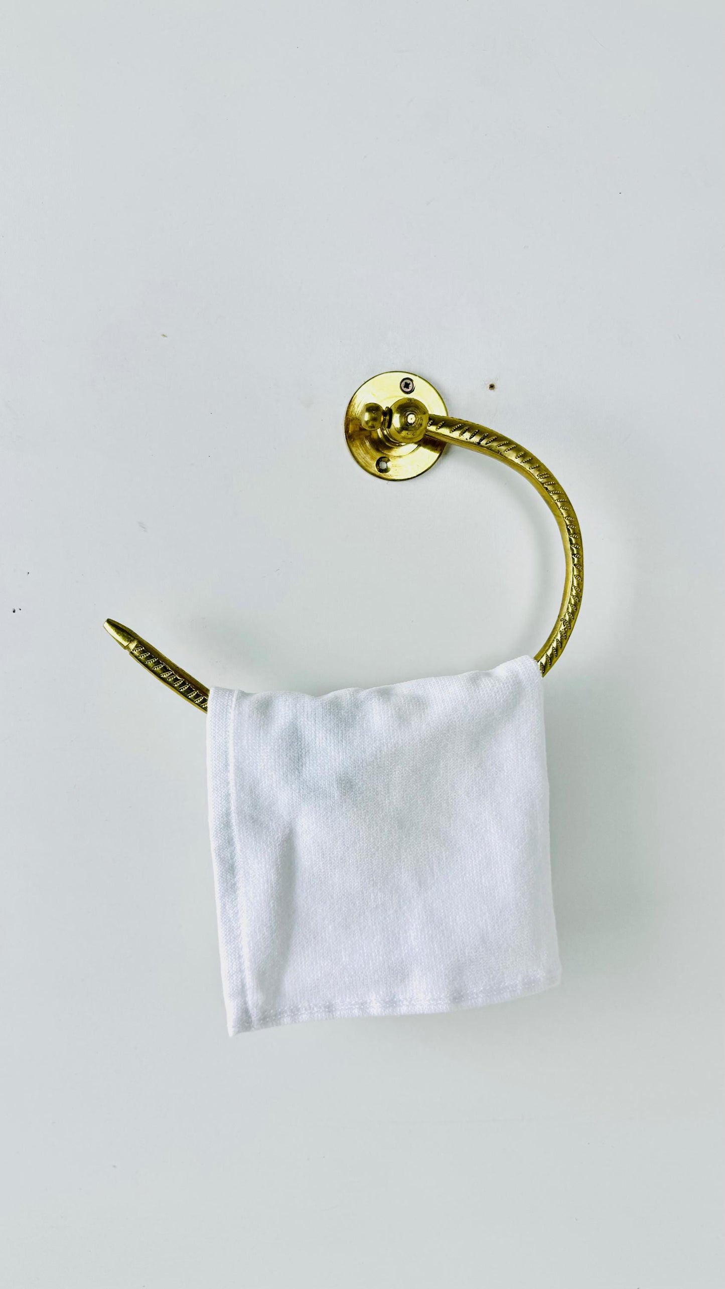 Handmade Unlacquered Brass Towel Hooks - Wall Mount Towel Hanger
