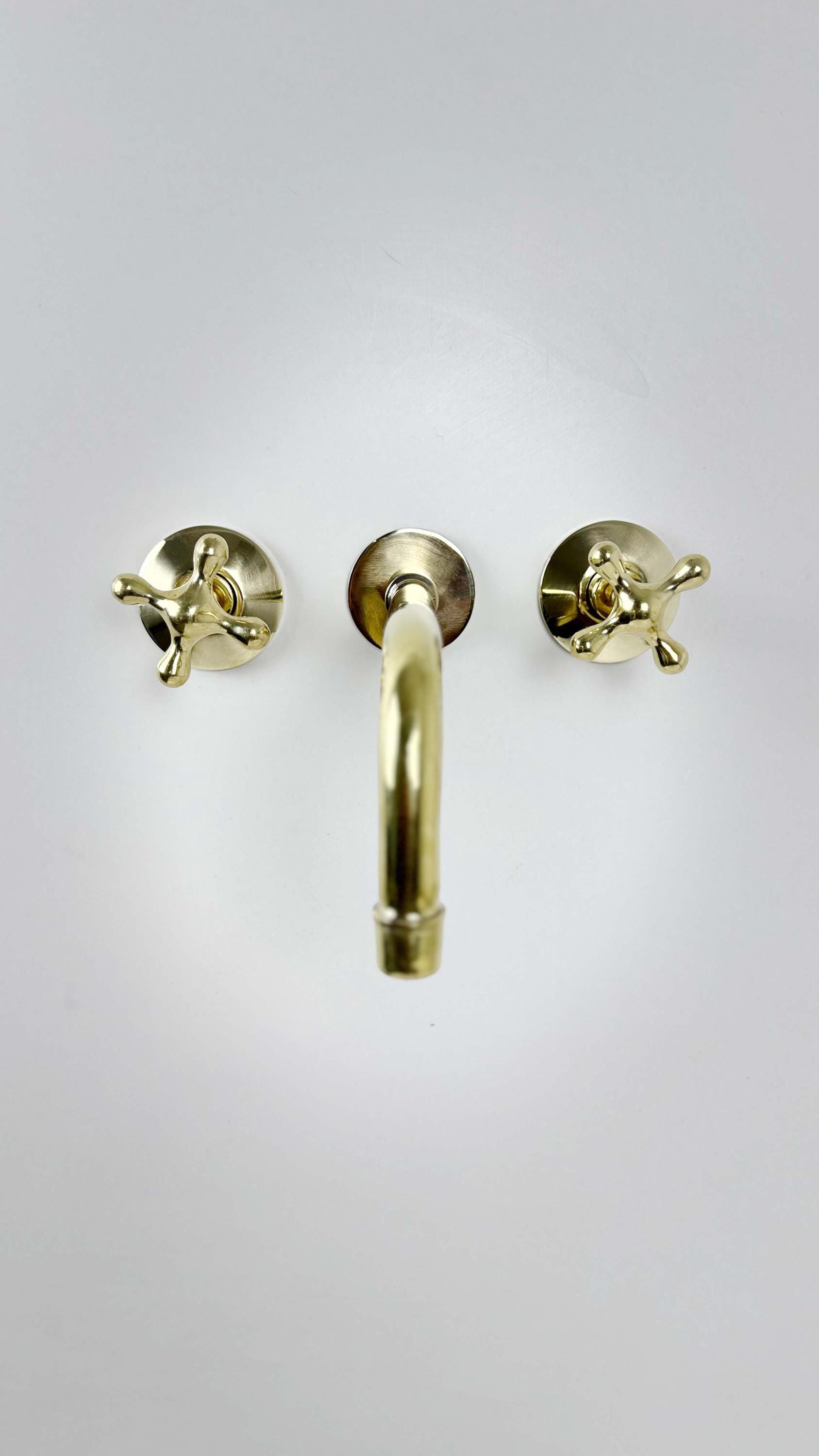 Unlacquered Brass Wall Mount Faucets