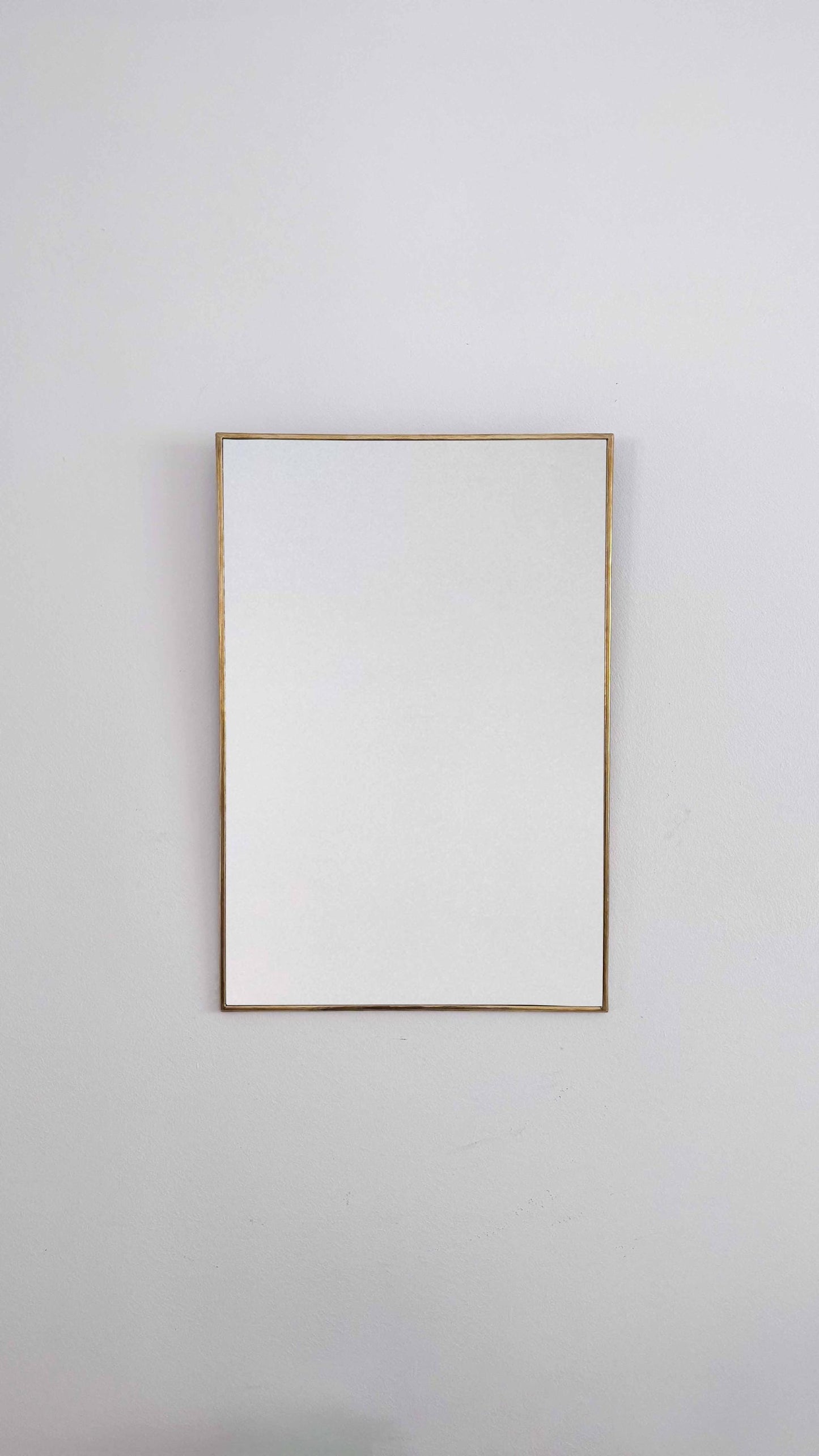 Unlacquered Brass Mirror