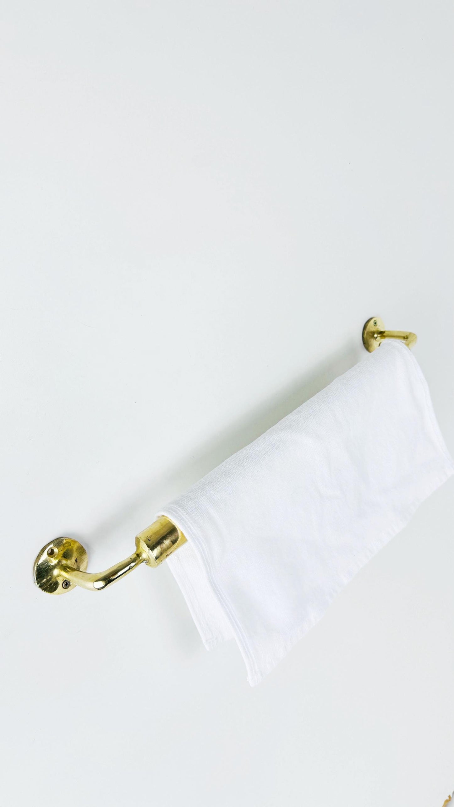Unlacquered Brass Bathroom Towel Holder
