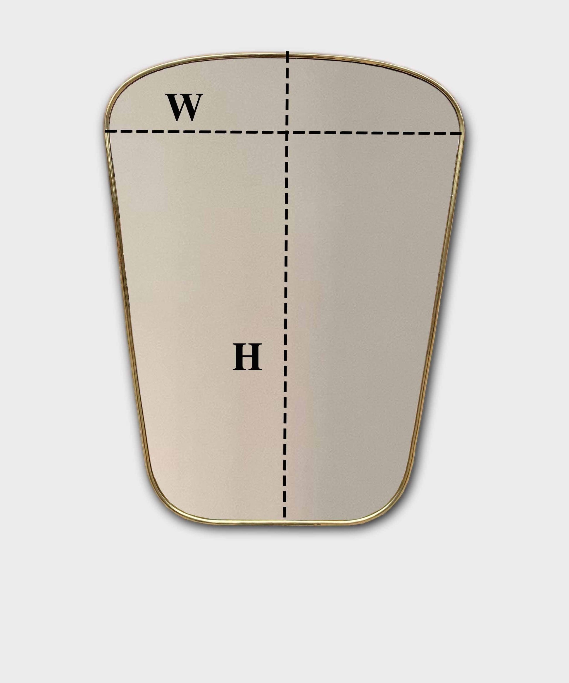 dimention brass mirror