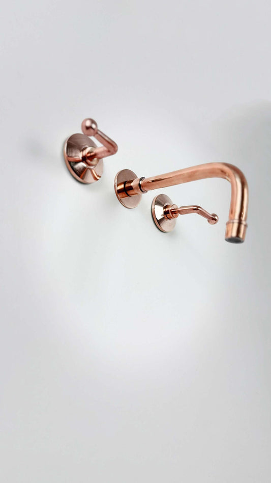 Copper Wall Mount Bathroom Faucet