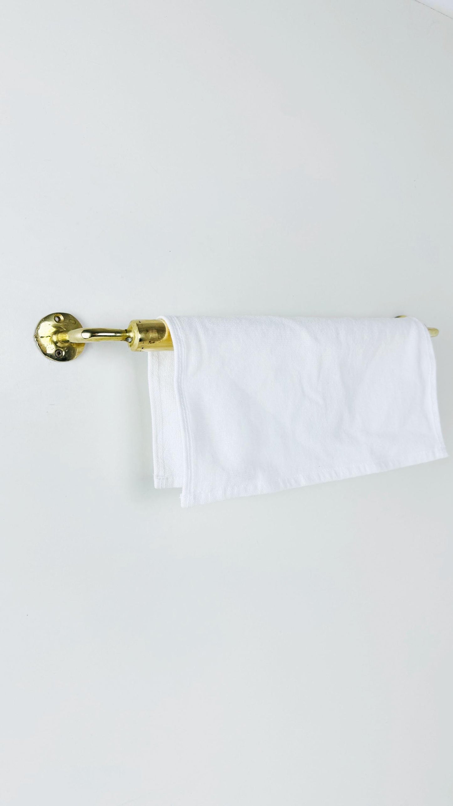 Unlacquered Brass Bathroom Towel Holder