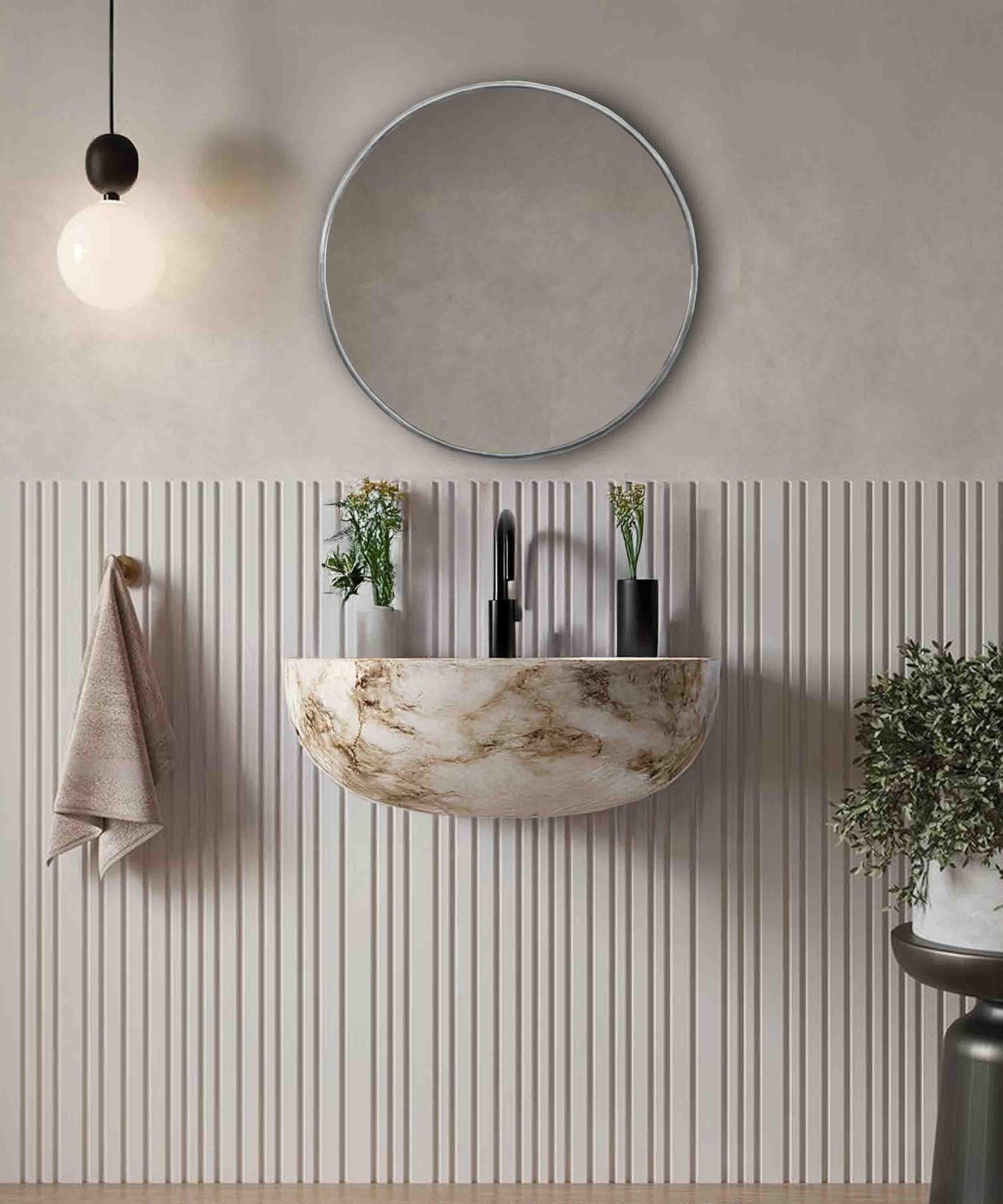 silver frame mirror