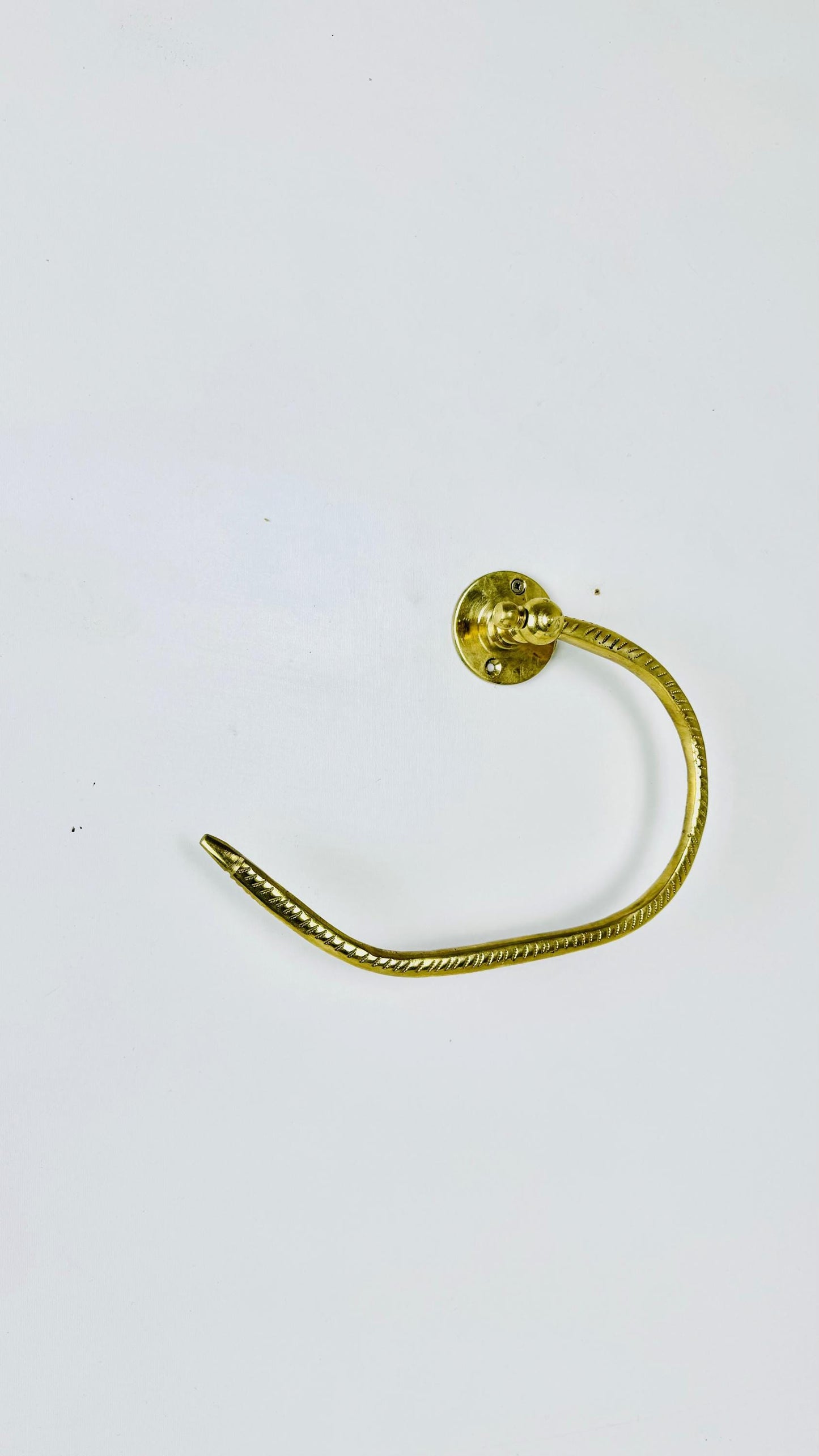 Handmade Unlacquered Brass Towel Hooks - Wall Mount Towel Hanger