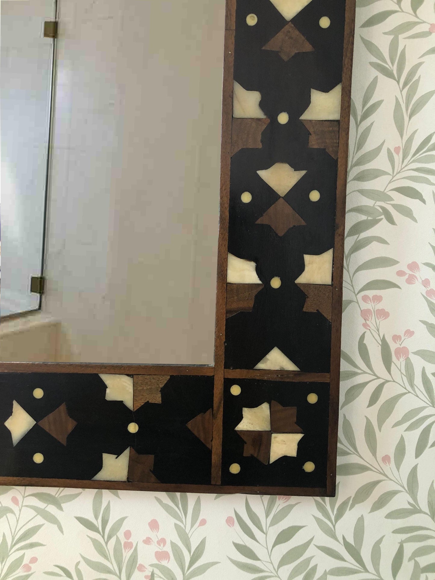 Bone Inlay Wall Mirror - Rectangular Bathroom  Vanity Mirror