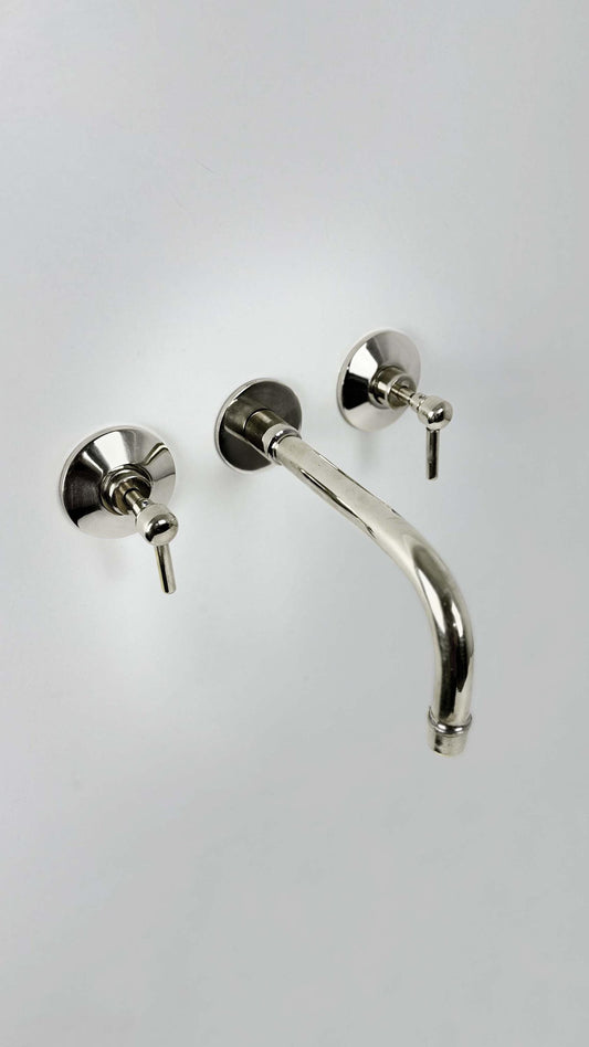 polished nickel bath faucet
