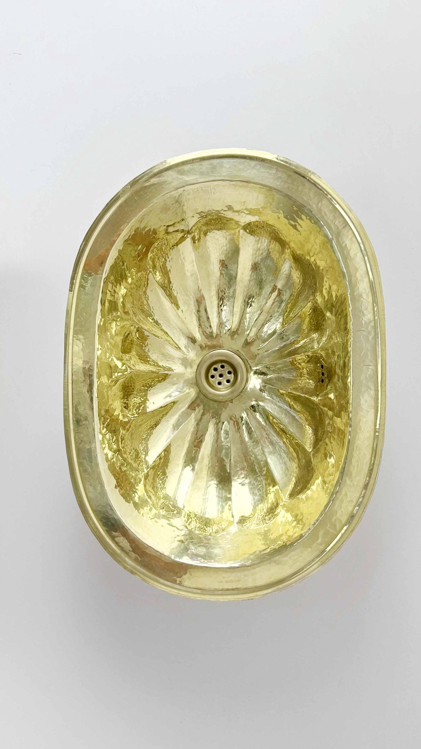 Oval Brass Bathroom Sink