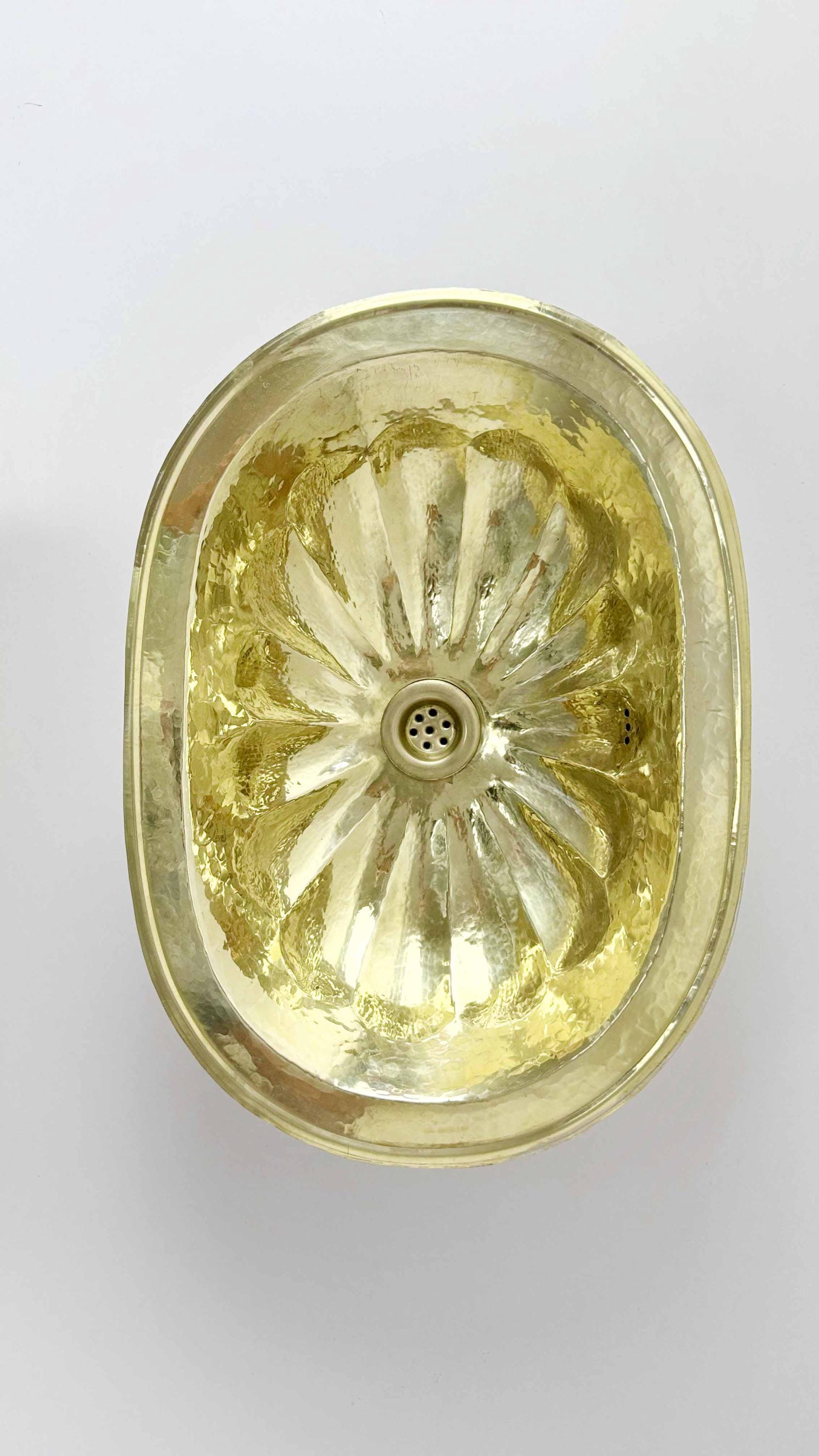 Oval Brass Bathroom Sink