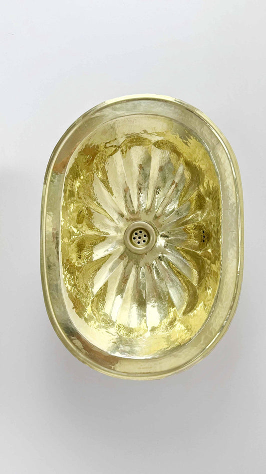 Oval Brass Bathroom Sink
