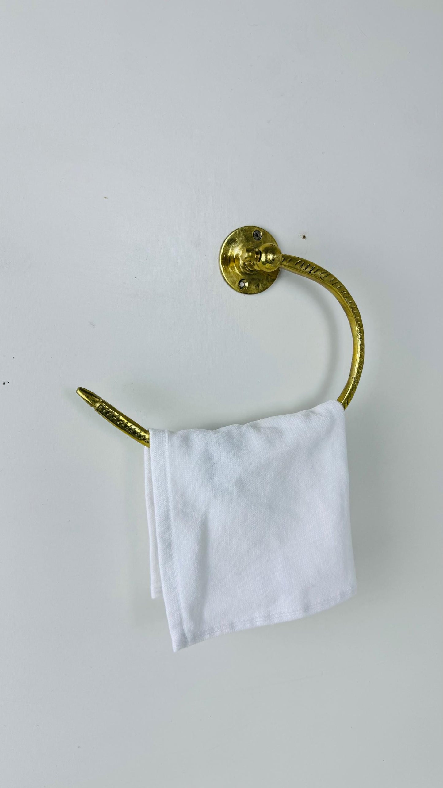 Handmade Unlacquered Brass Towel Hooks - Wall Mount Towel Hanger