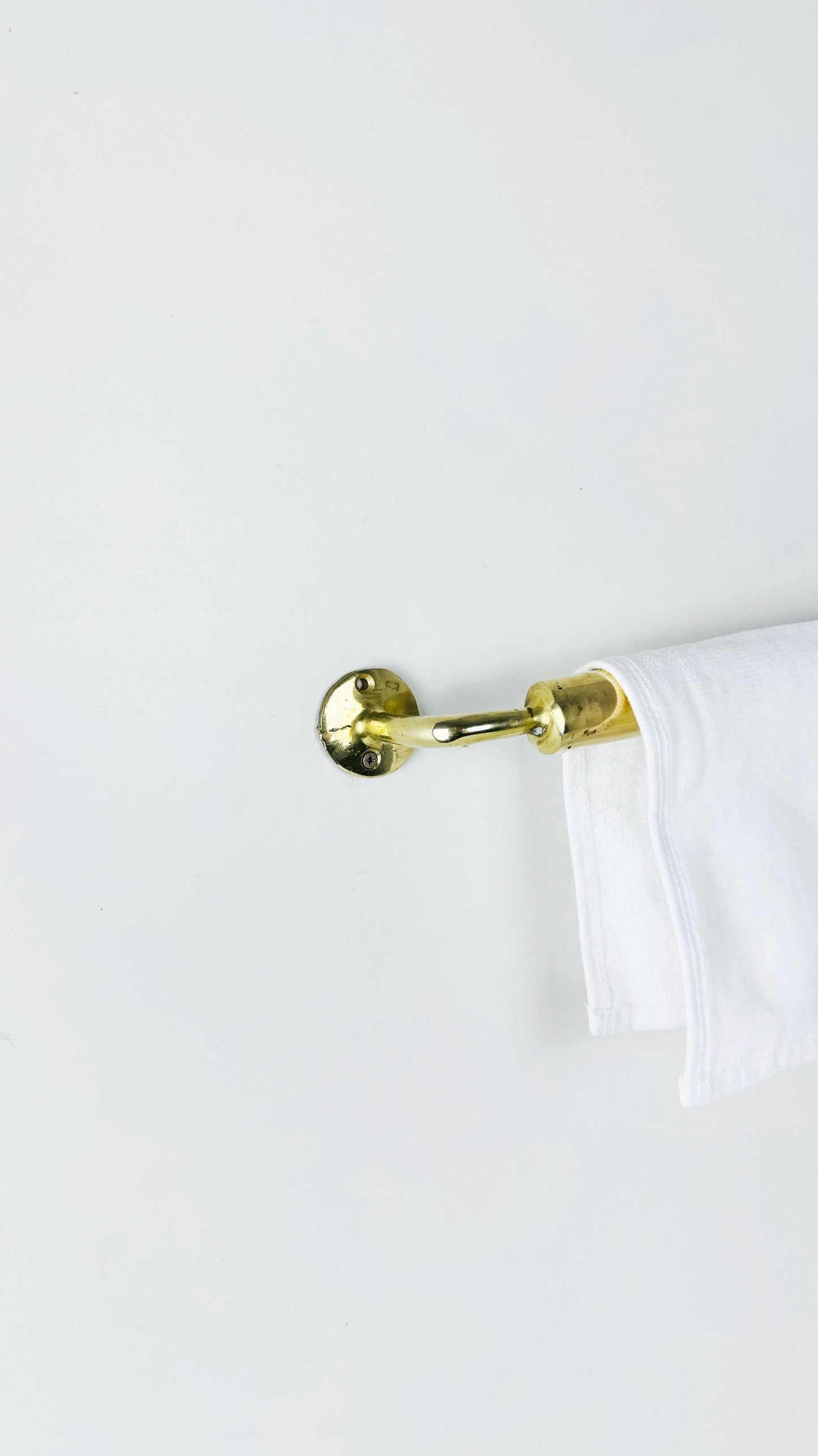 Unlacquered Brass Bathroom Towel Holder