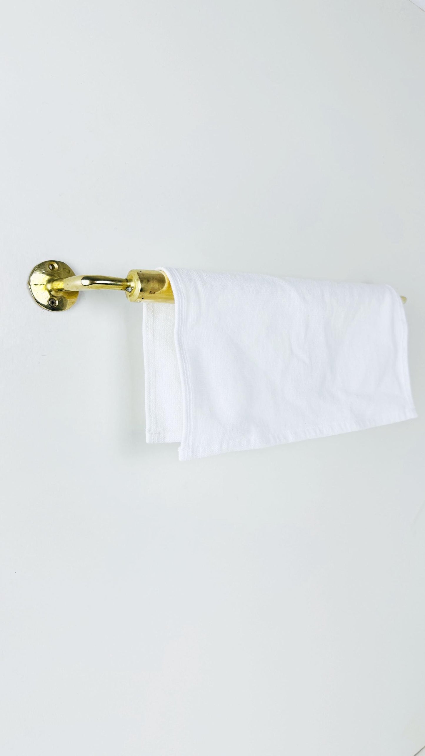 Unlacquered Brass Bathroom Towel Holder