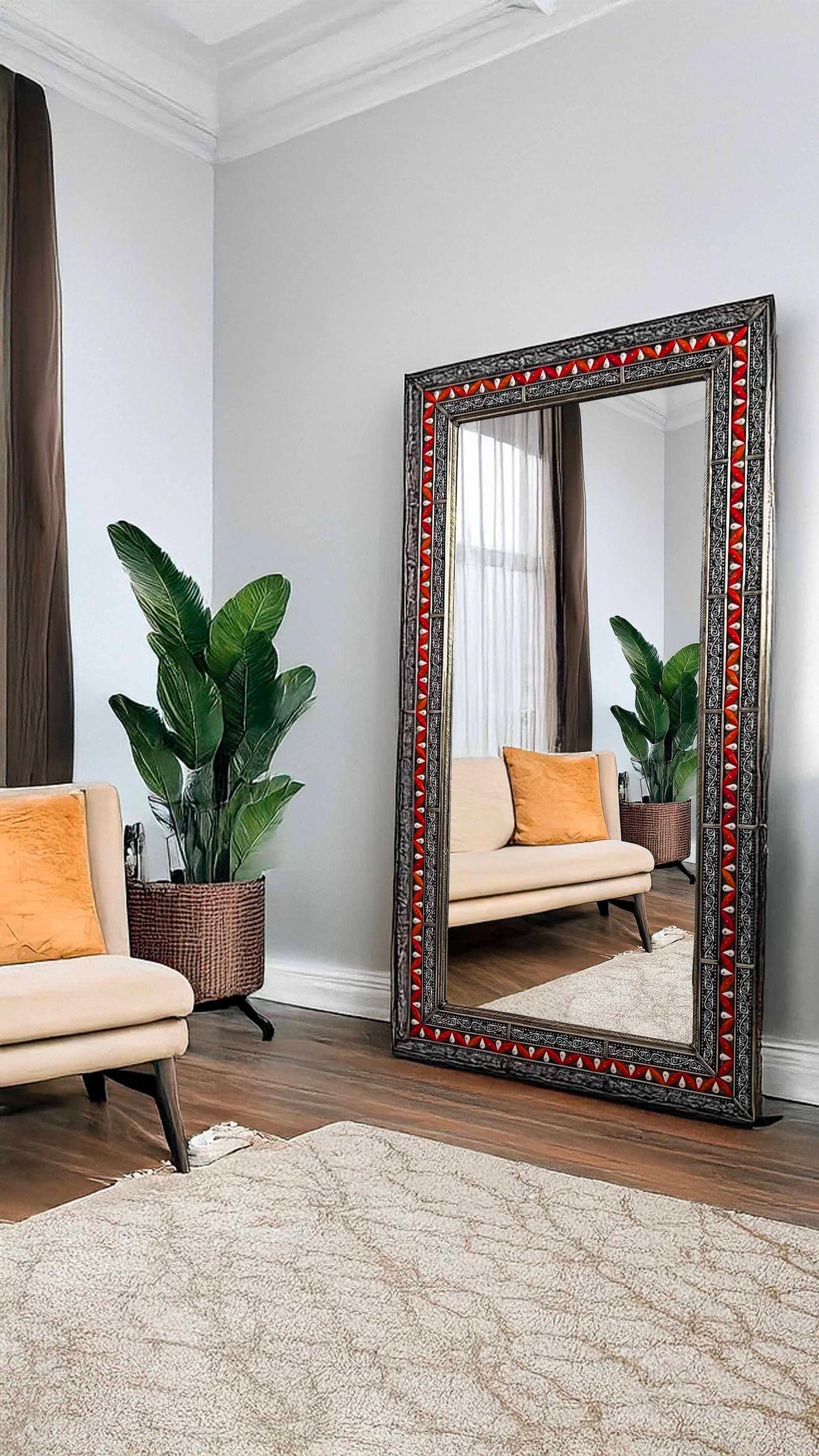 Full Length Mirror - Floor Mirror , Large Mirror, Bedroom Mirror , Big Mirror