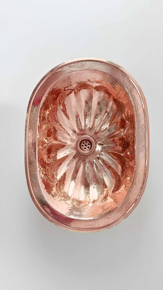 oval copper sink
