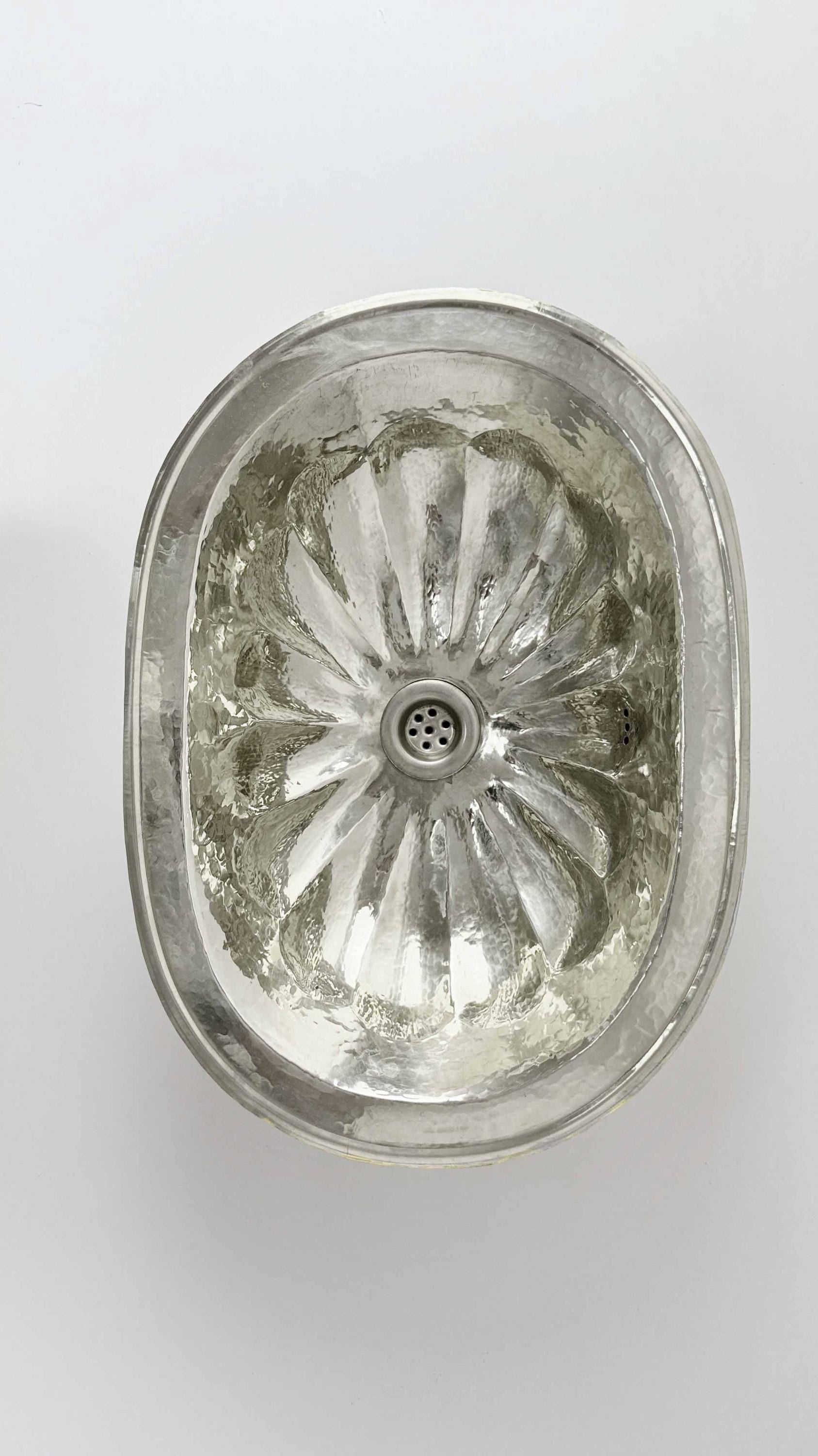 Oval Silver Bathroom Sink