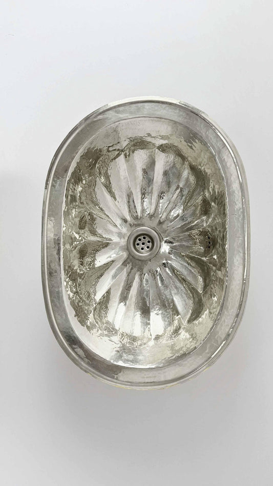 Oval Silver Bathroom Sink