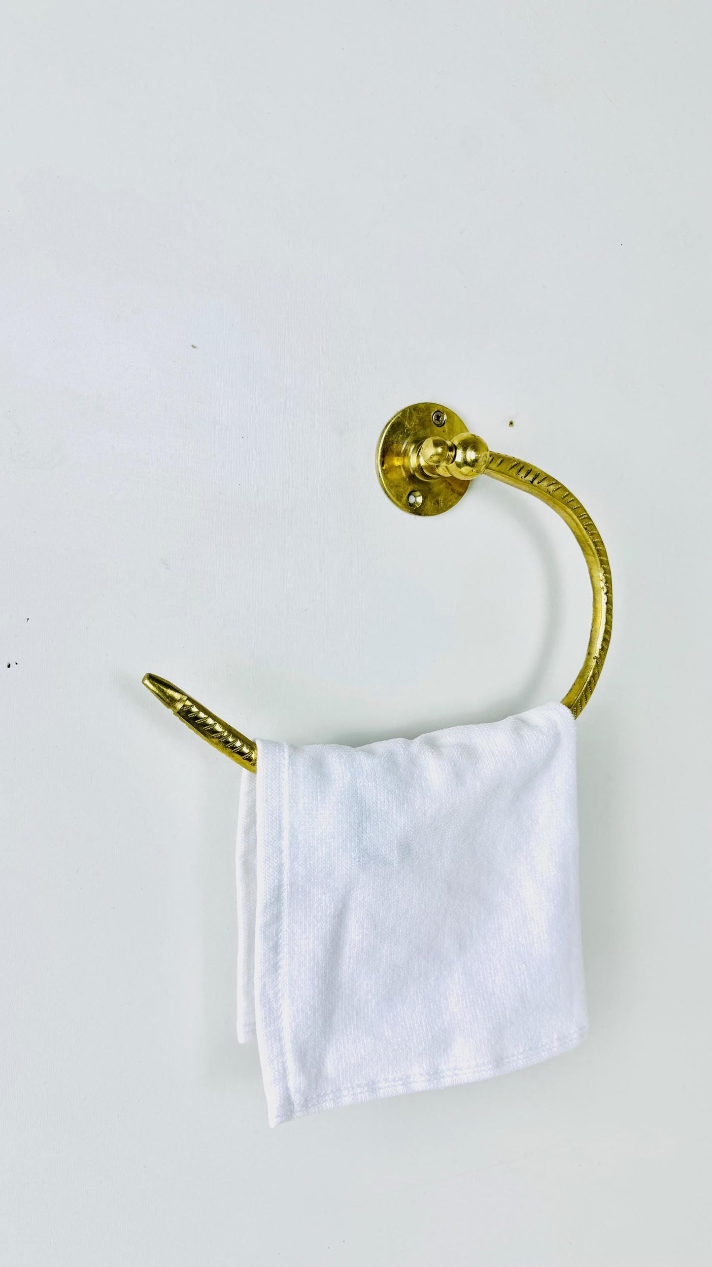 Handmade Unlacquered Brass Towel Hooks - Wall Mount Towel Hanger