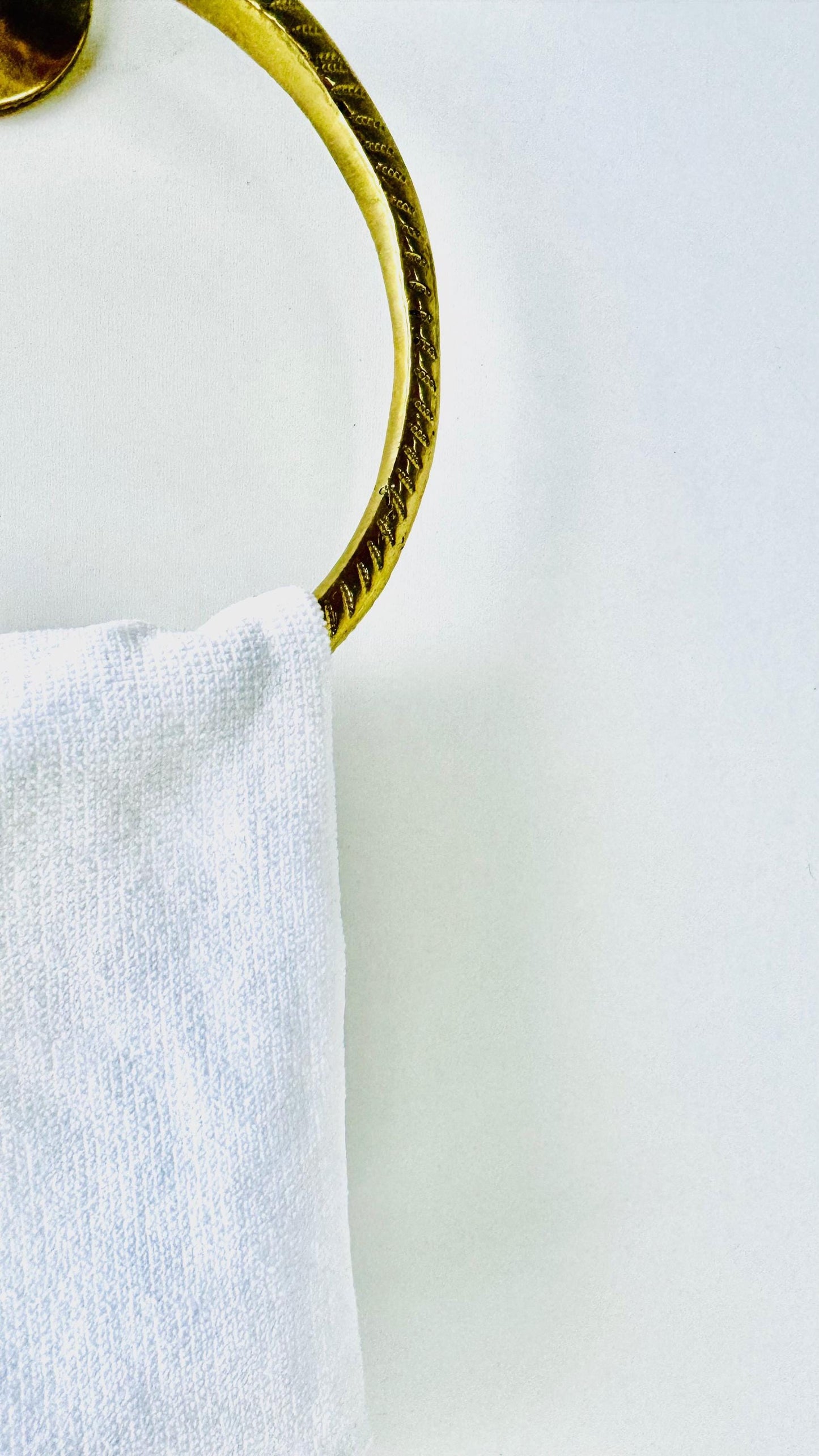 Handmade Unlacquered Brass Towel Hooks - Wall Mount Towel Hanger