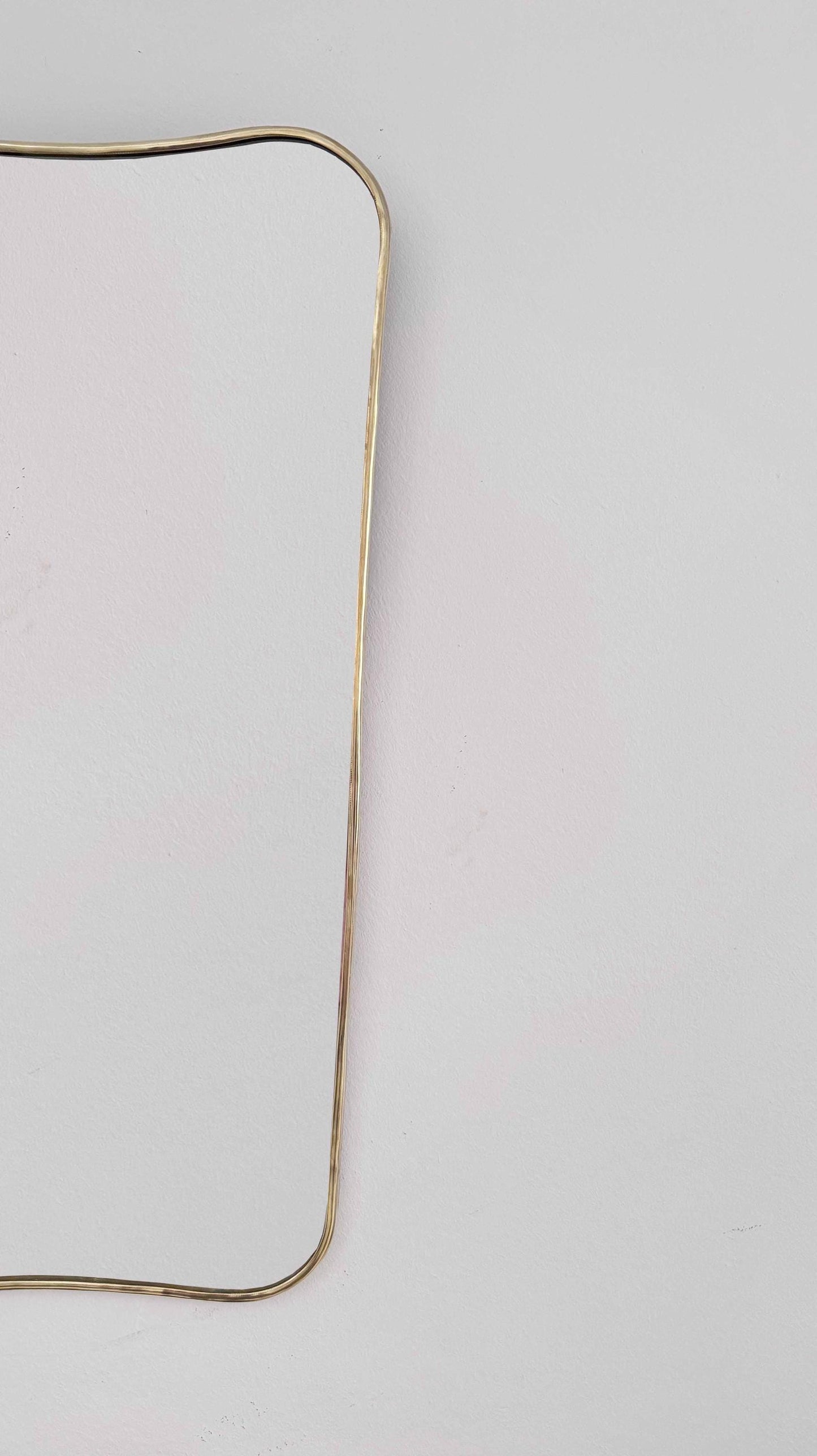 brass wall Mirror in white background