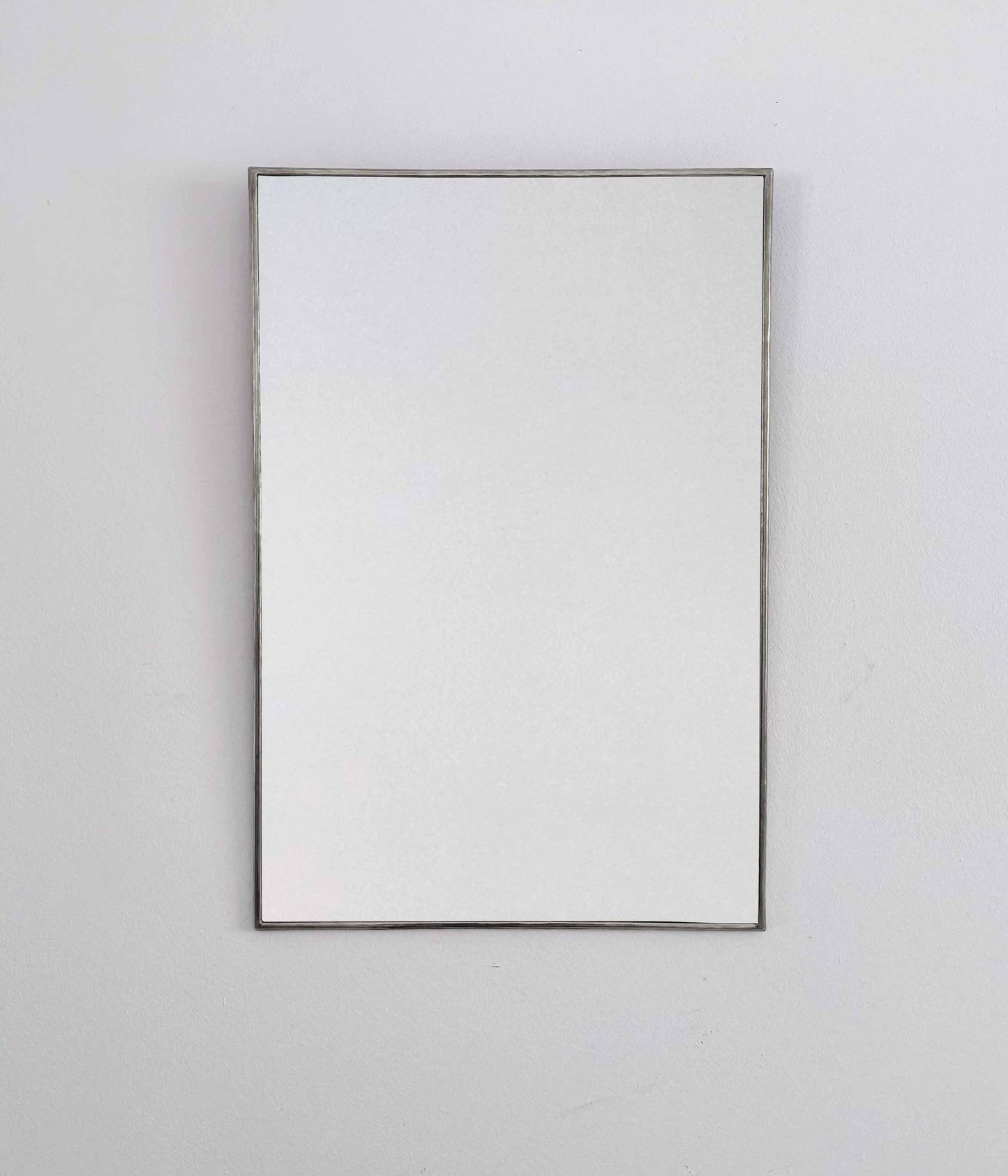 silver Rectangular Wall Mirror