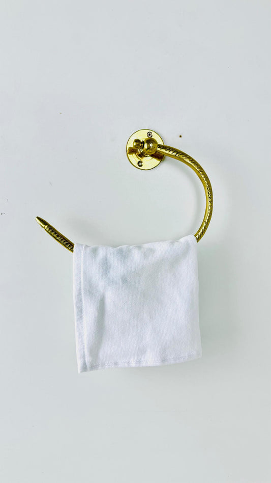 Handmade Unlacquered Brass Towel Hooks - Wall Mount Towel Hanger