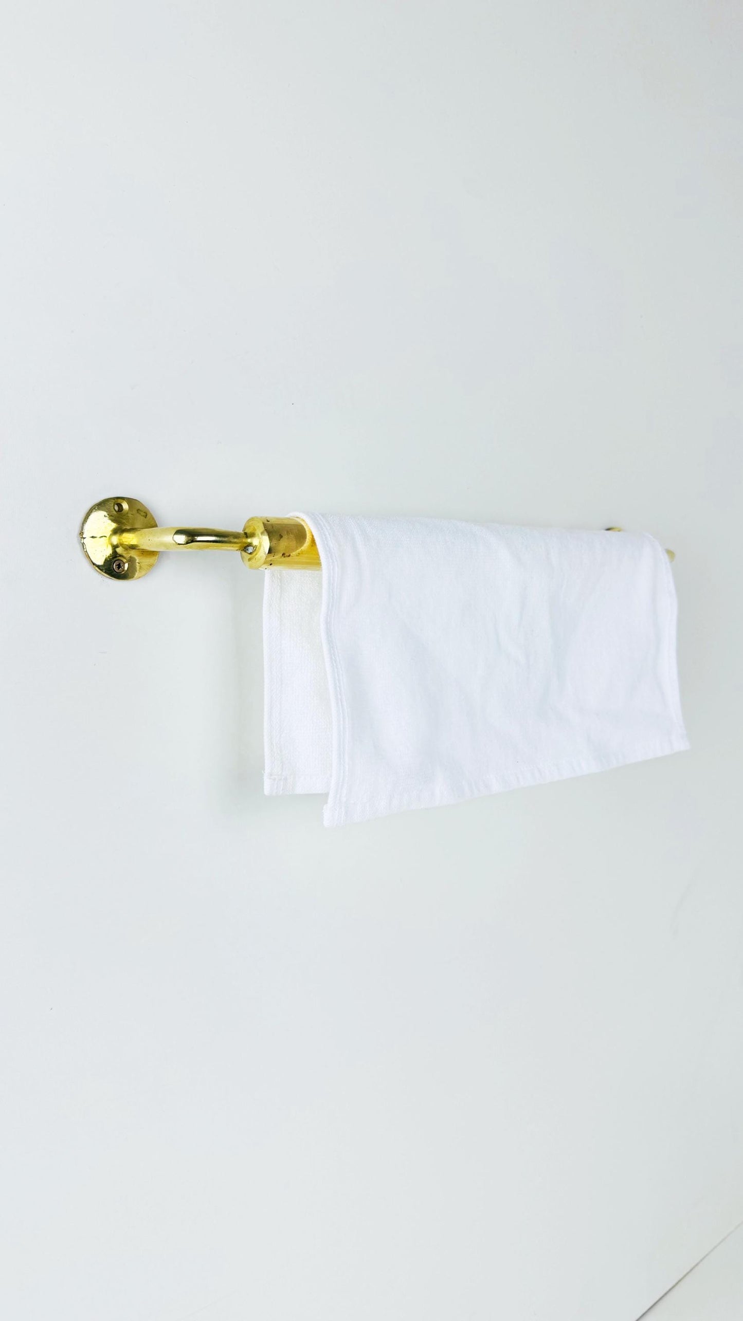 Unlacquered Brass Bathroom Towel Holder