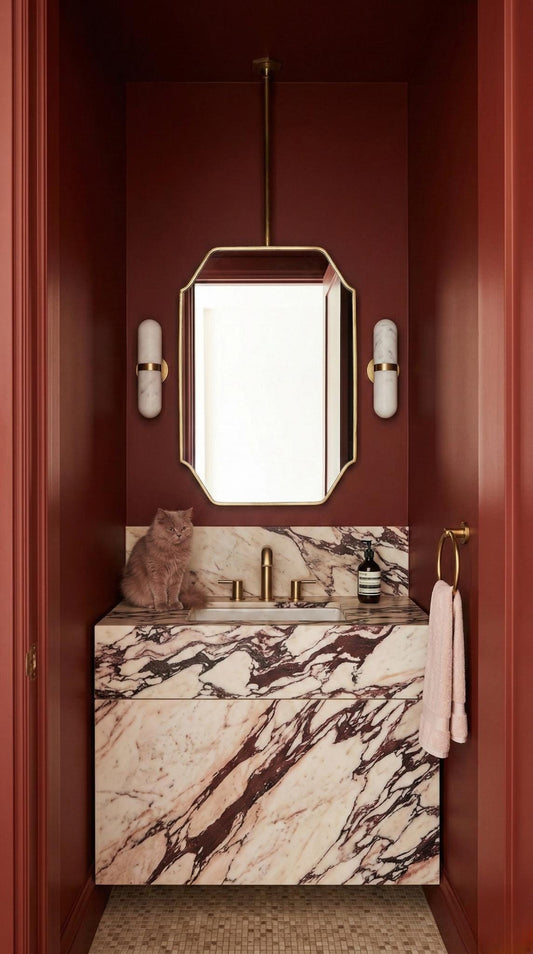 A luxury bathroom vanity 