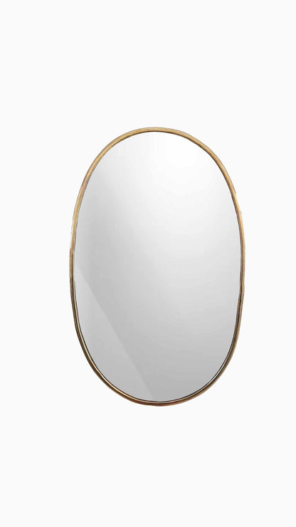 gold oval mirror