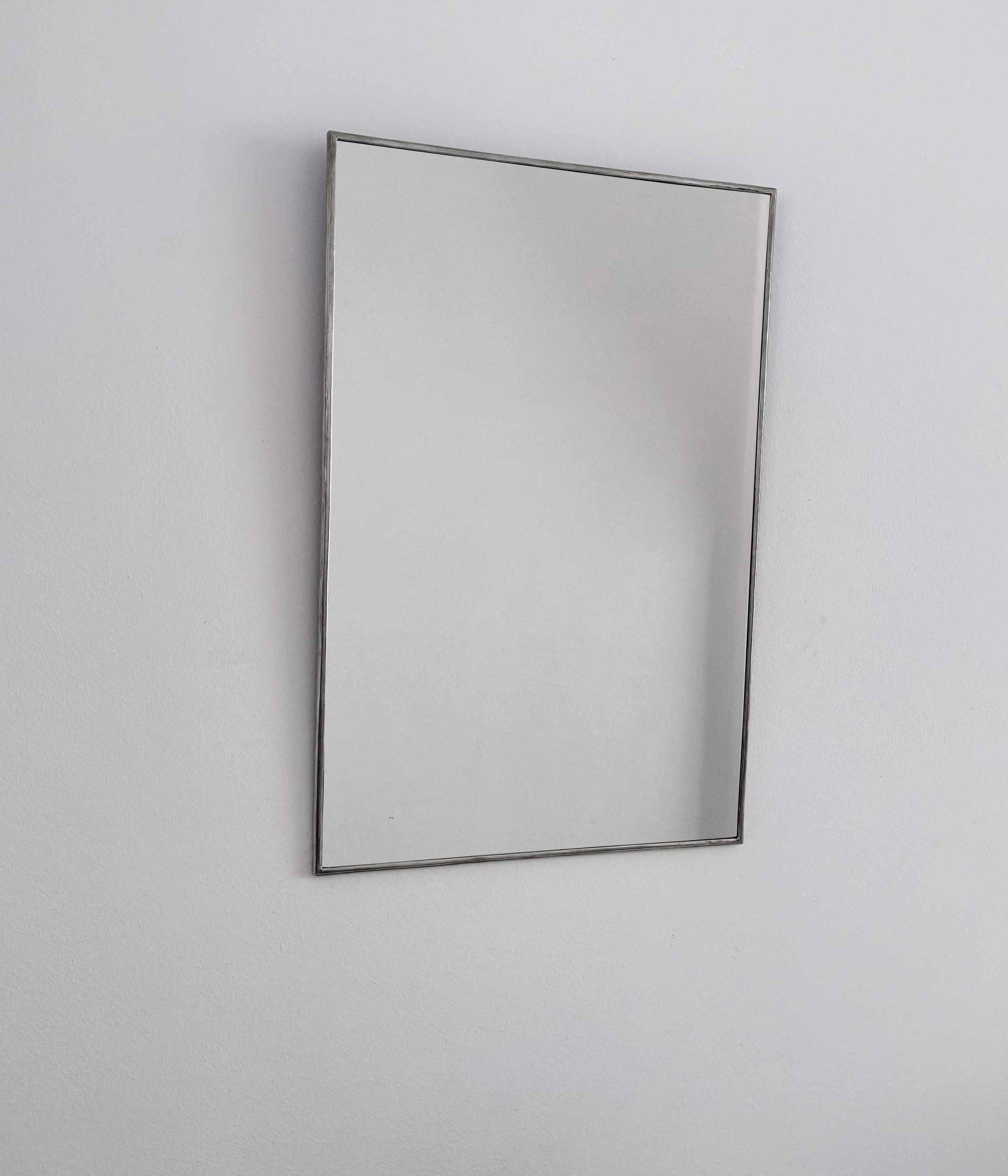 silver Rectangular Wall Mirror