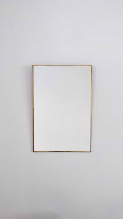 Unlacquered Brass Mirror