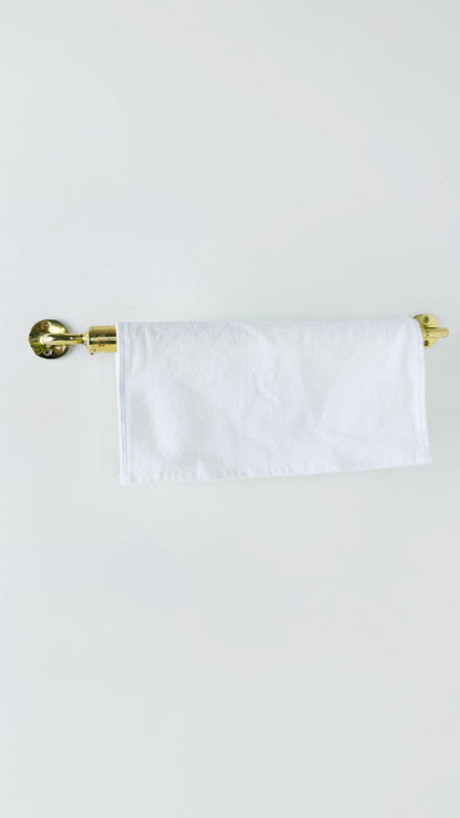 Unlacquered Brass Bathroom Towel Holder