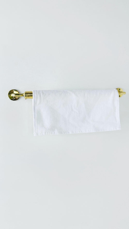 Unlacquered Brass Bathroom Towel Holder