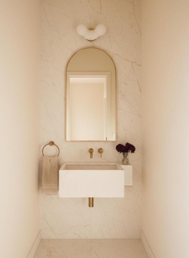 Arched Wall Mirror – Modern Vanity Mirror with Handcrafted Brass Frame