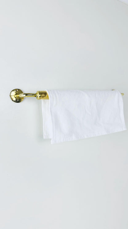 Unlacquered Brass Bathroom Towel Holder
