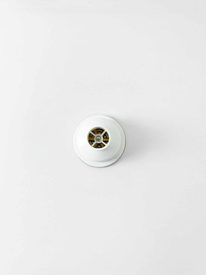 back of Unlacquered Brass Kitchen Sink Strainer