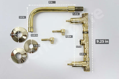Copper Wall Mount Faucet - Bathtub Faucet , Basin Faucet