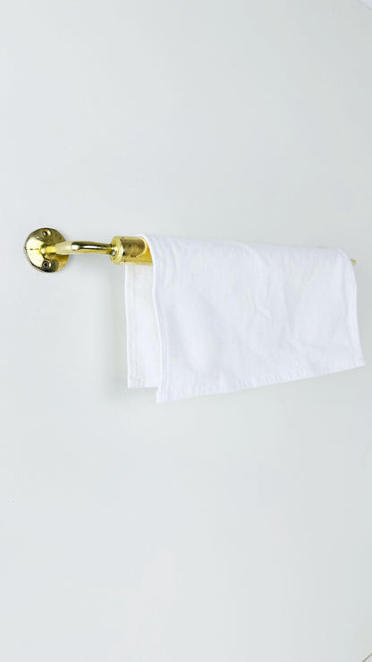 Unlacquered Brass Bathroom Towel Holder