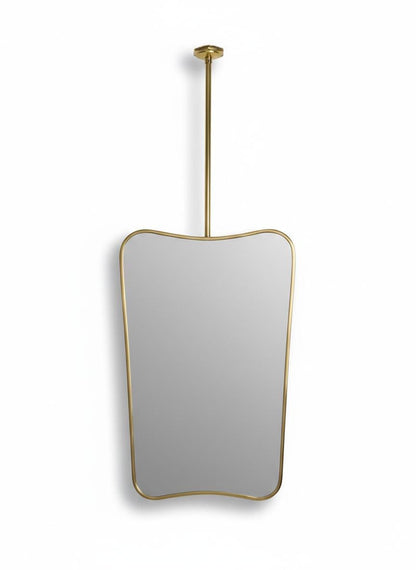 Handmade brass ceiling mount rod detail