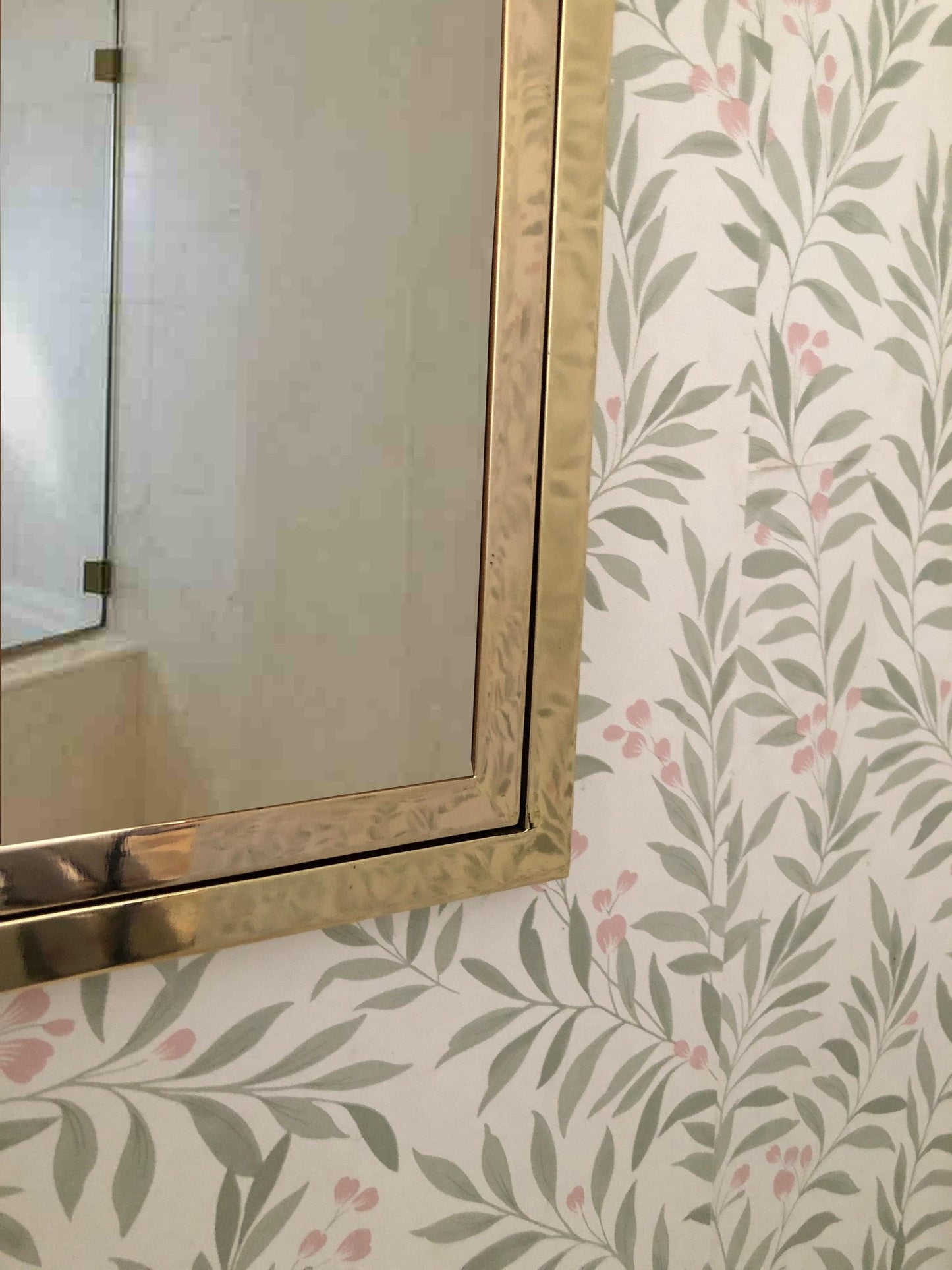 Gold Brass Mirror - Handmade Rectangular Wall Mirror with Sleek Modern Vanity Design