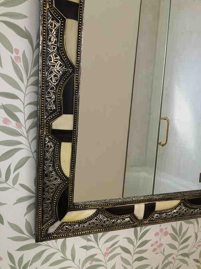 bone Inlay Frame Mirror