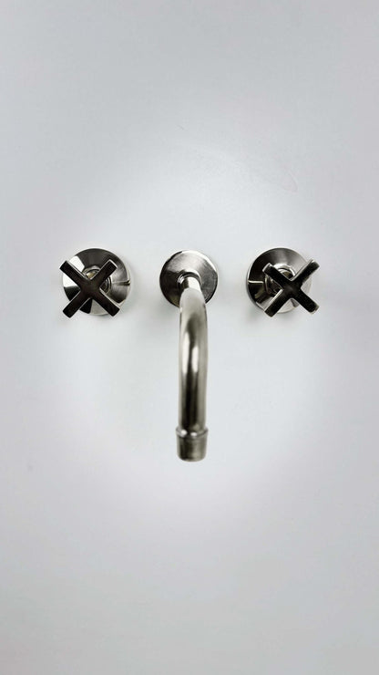 silver Wall Mount Bathroom Faucets