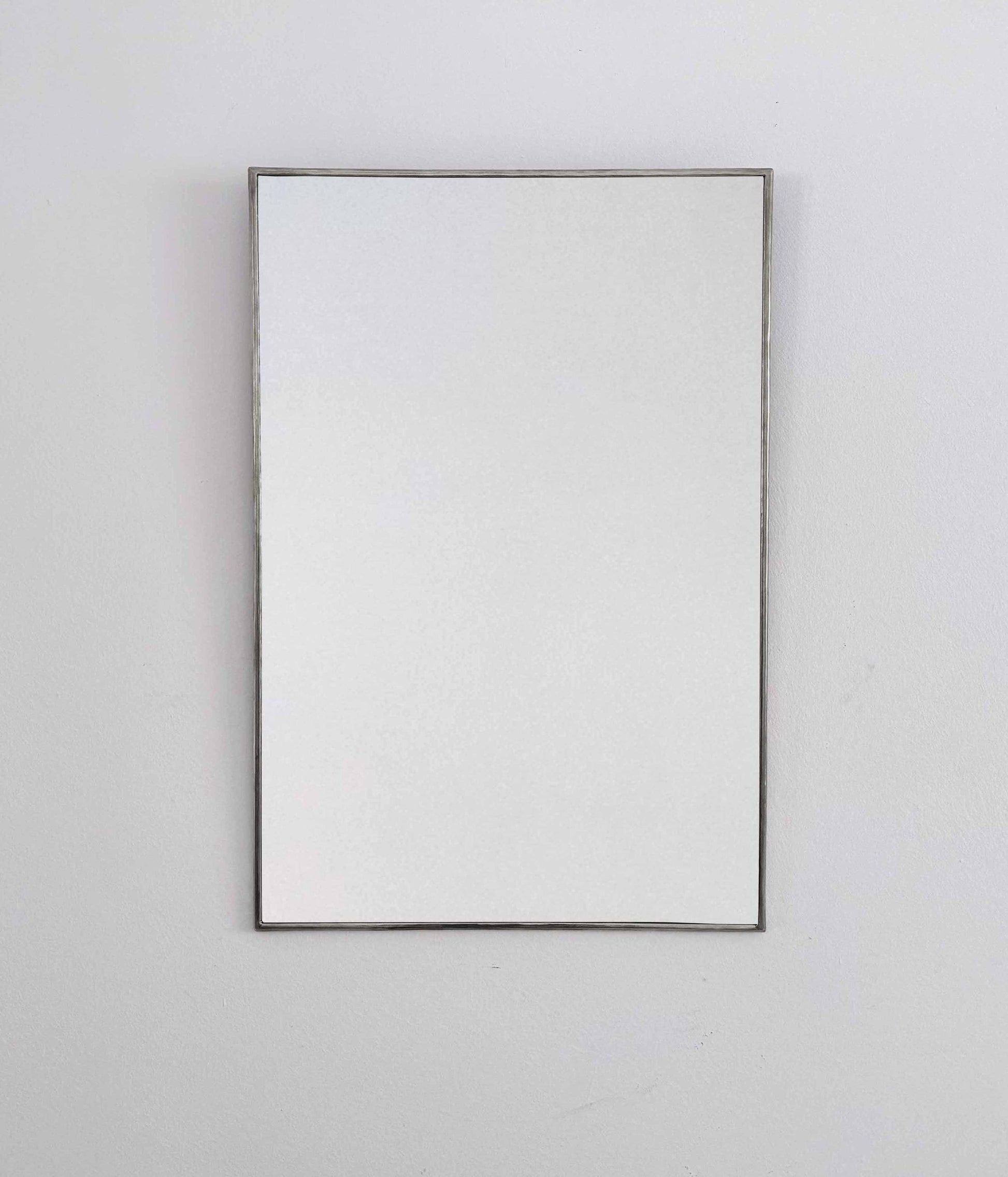 silver Rectangular Wall Mirror