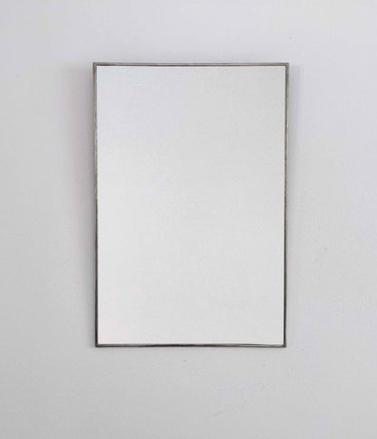 silver Rectangular Wall Mirror