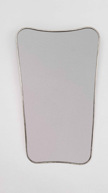 silver frame Mirror in white background