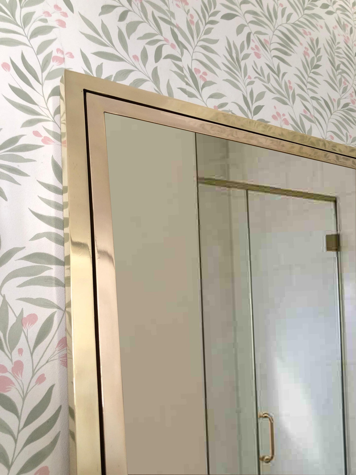 Gold Brass Mirror - Handmade Rectangular Wall Mirror with Sleek Modern Vanity Design